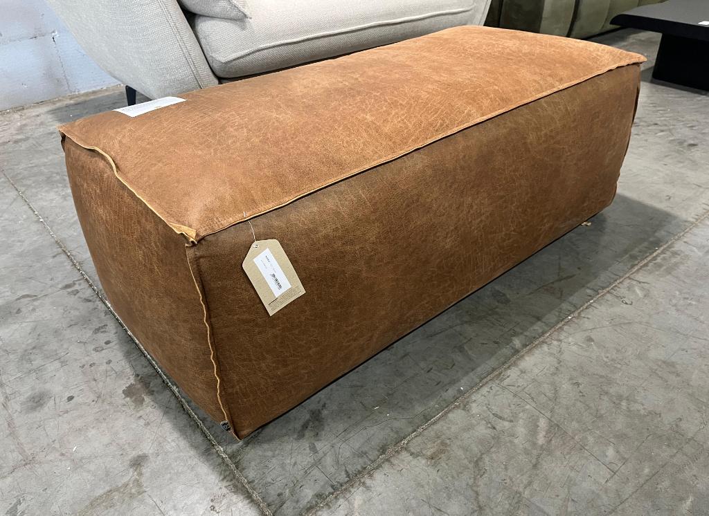 WOOOD Rodeo poef cognac | Van €249, nu, Minder dan 50 cm, Rond, Nieuw, Minder dan 50 cm