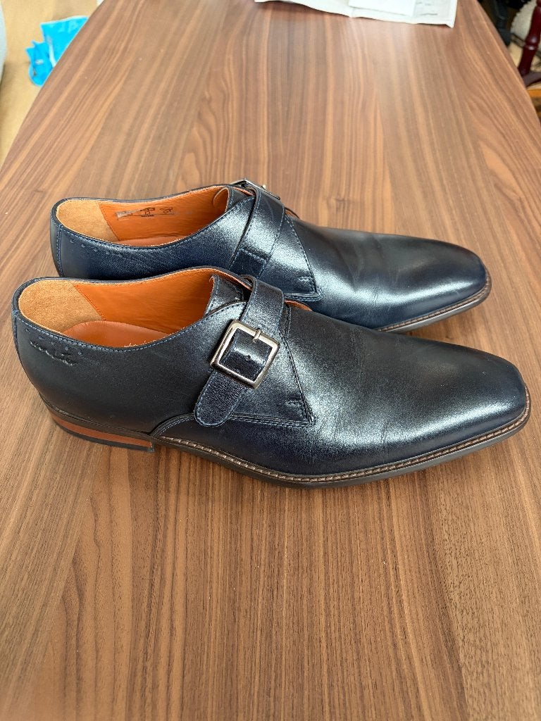 Van Lier monk strap / gespschoenen donkerblauw - maat 42, Kleding | Heren, Schoenen, Blauw, Van Lier, Nieuw, Ophalen of Verzenden