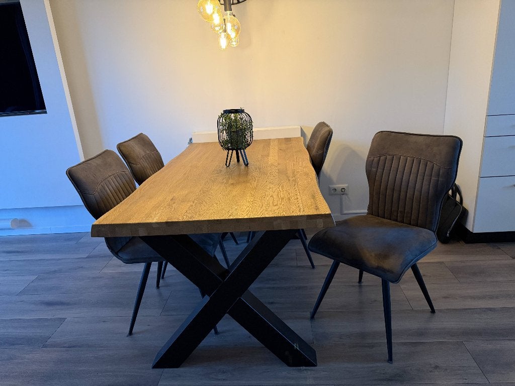 Mooie eettafel, Ophalen, 50 tot 100 cm, Zo goed als nieuw, 150 tot 200 cm