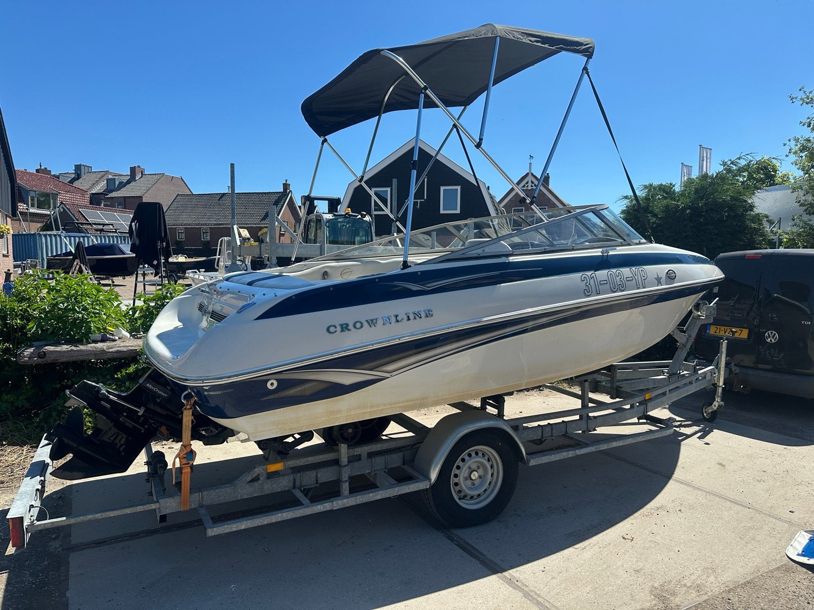 Crownline 180 Speedboot + Mercury 130PK + Trailer + Biminito, Ophalen, Overige merken, Gebruikt, 120 tot 200 pk