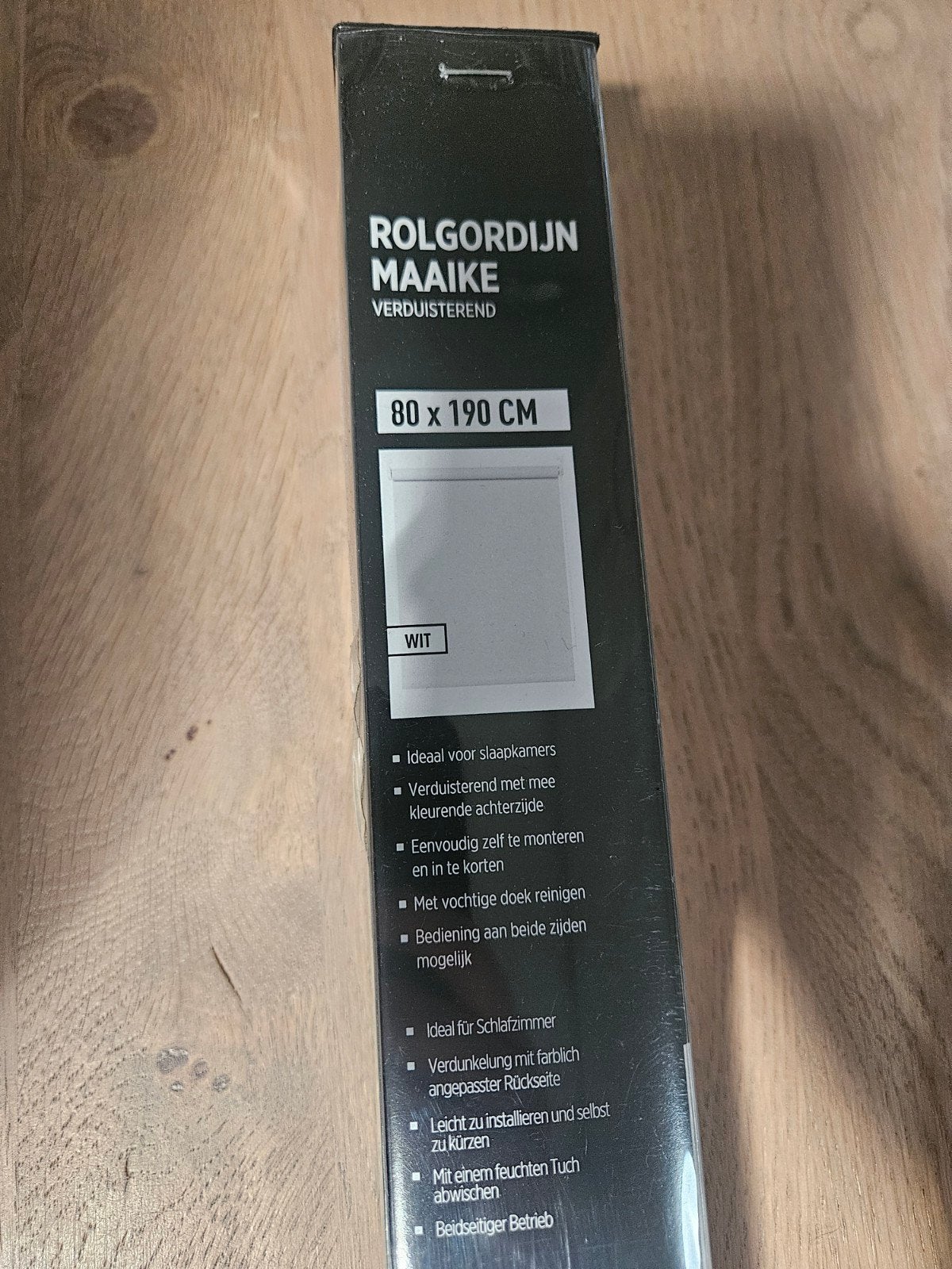 Kwantum Rolgordijn Maaike Verduisterend Wit 80x190 cm, Ophalen, Minder dan 100 cm, Wit, Nieuw