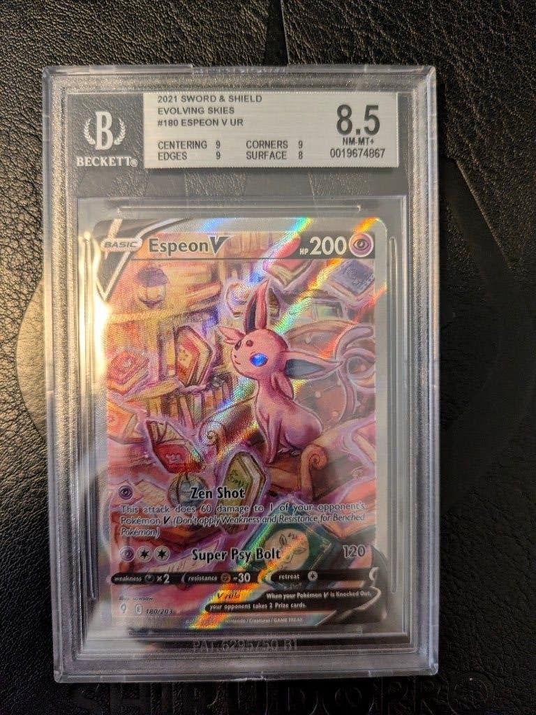 Espeon V (EVS 180) Beckett 8.5, Ophalen of Verzenden, Zo goed als nieuw, Losse kaart