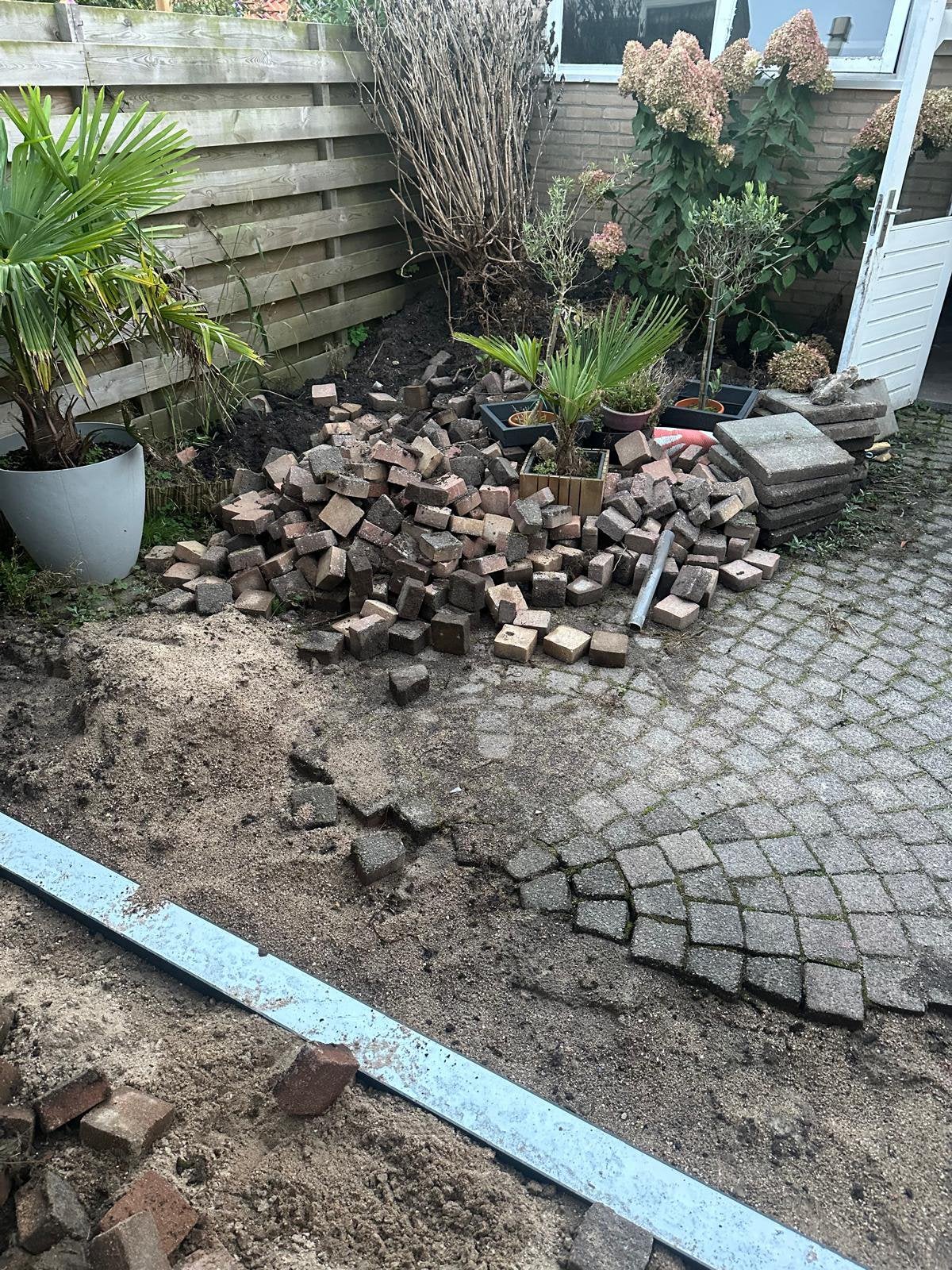Diverse kleuren klinkers, cirkels, verschillende maten, Tuin en Terras, Ophalen, Gebruikt, Overige materialen, Overige typen