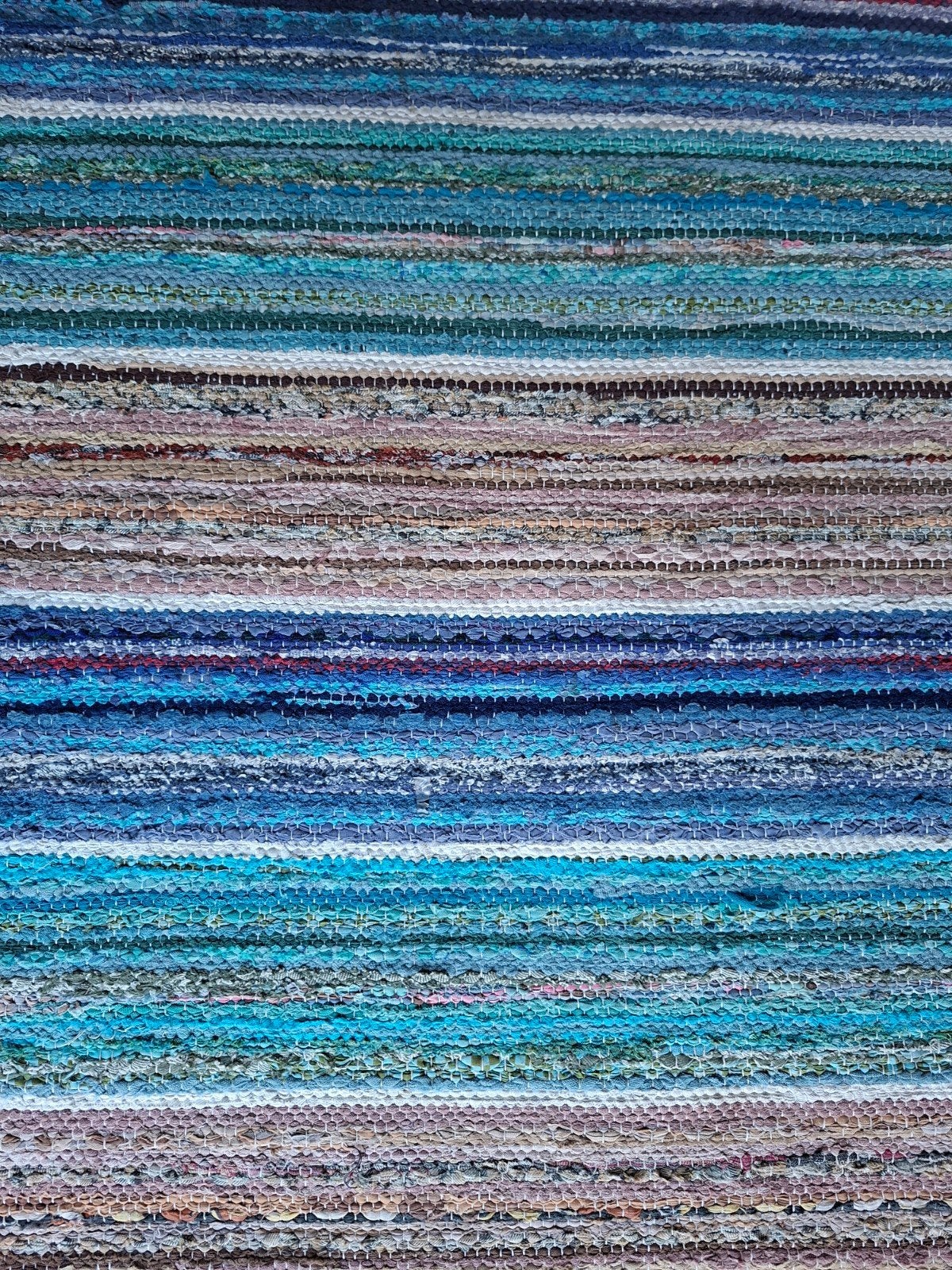 Zweeds vintage voddenkleed - 72,5 x 250 cm, Huis en Inrichting, Stoffering | Tapijten en Kleden, Gebruikt, 200 cm of meer, Rechthoekig