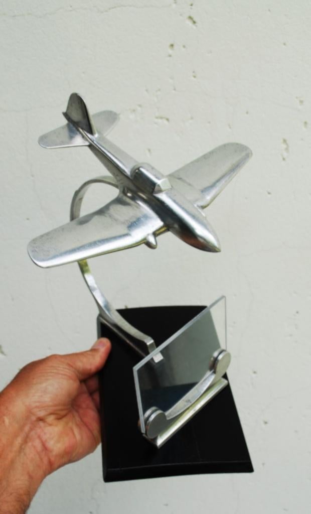 Iljoesjin Il-10 WW2 Gepolijst aluminium Vliegtuig CCCP, Antiek en Kunst, Curiosa en Brocante, Ophalen of Verzenden