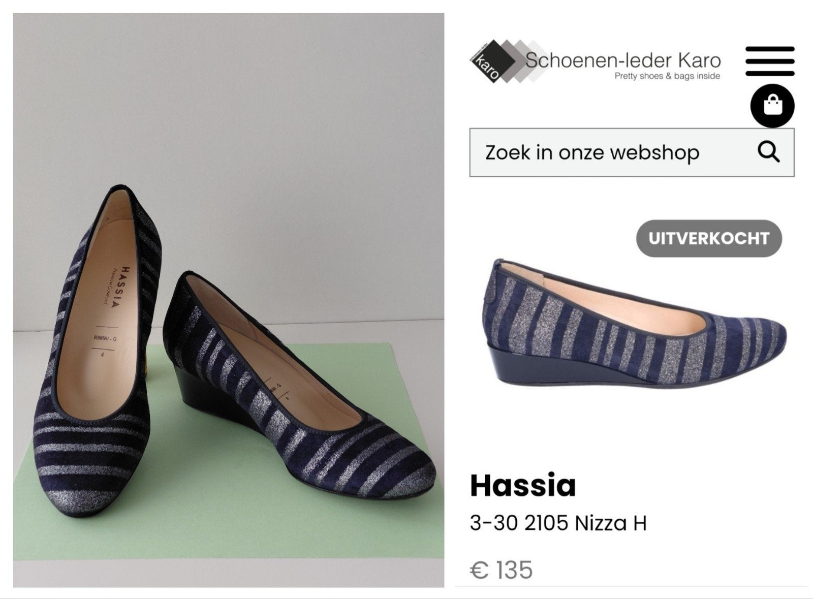 Mooie leren Hassia instappers 37 (als nieuw), Hassia, Blauw, Instappers, Ophalen of Verzenden