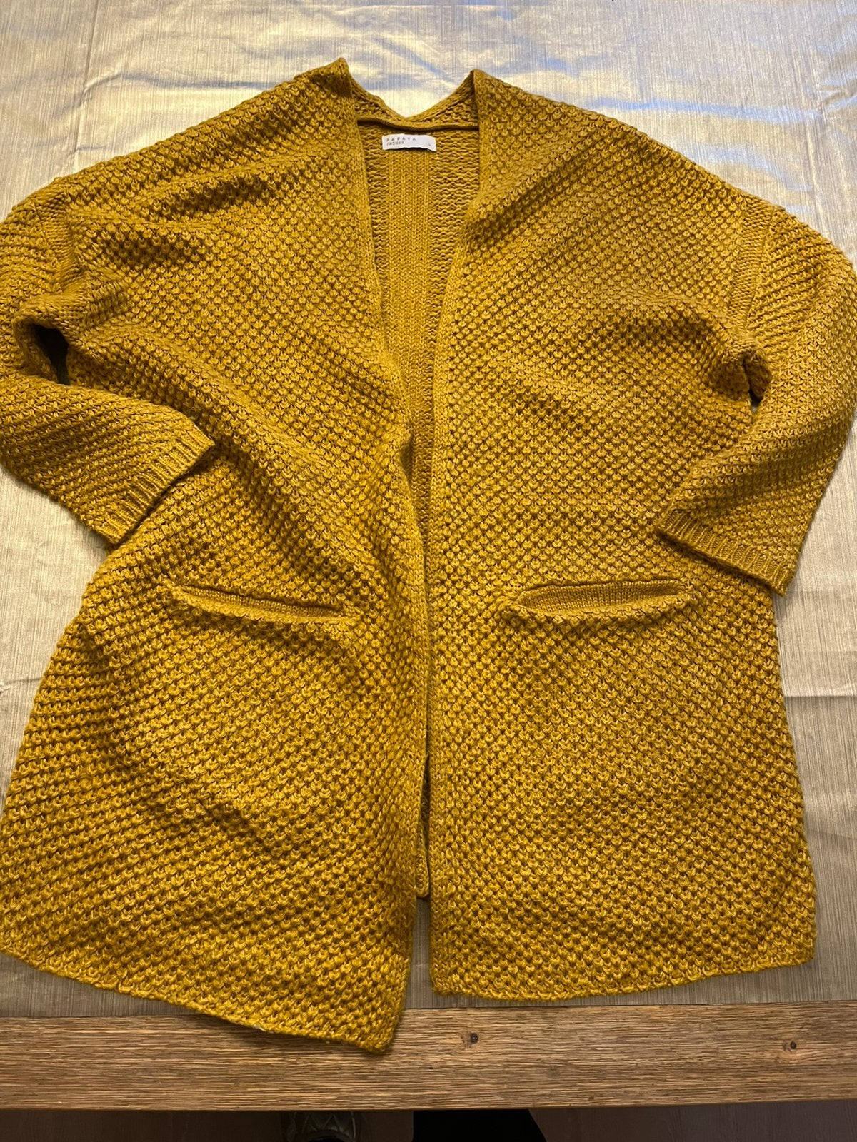 Okergeel kleur Papaya merk vest mt L 44/46, Ophalen of Verzenden, Zo goed als nieuw, Maat 42/44 (L), Geel