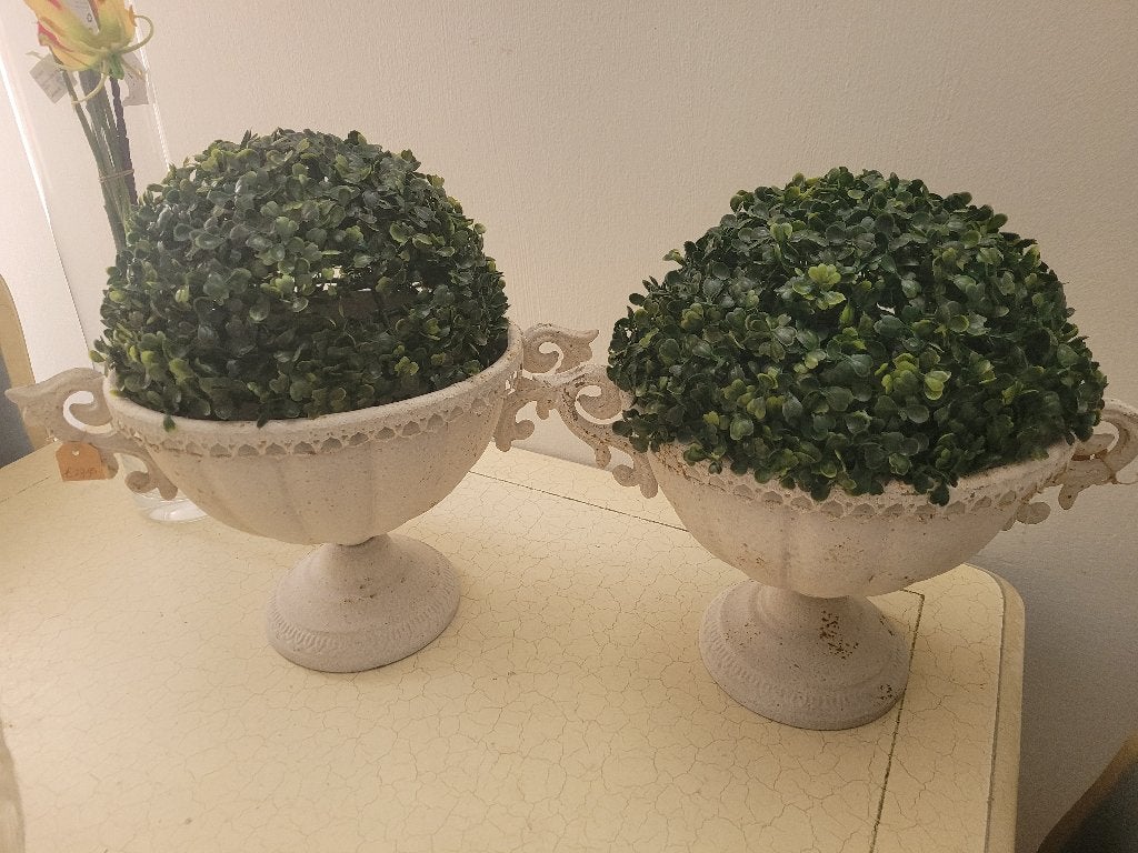 Nieuwe ovale metalen bloempotten p/st 29,95, Heikant 21 Kaatsheuvel, Belle Vieille Brocante, Nieuw, Ophalen of Verzenden