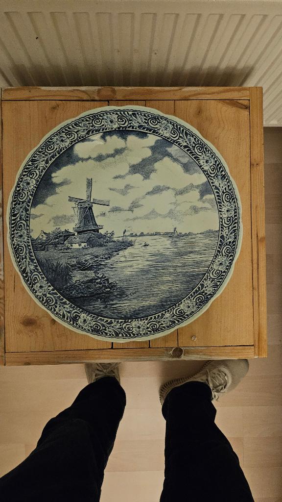 Delfsblauw bord { 3 }, Antiek en Kunst, Ophalen