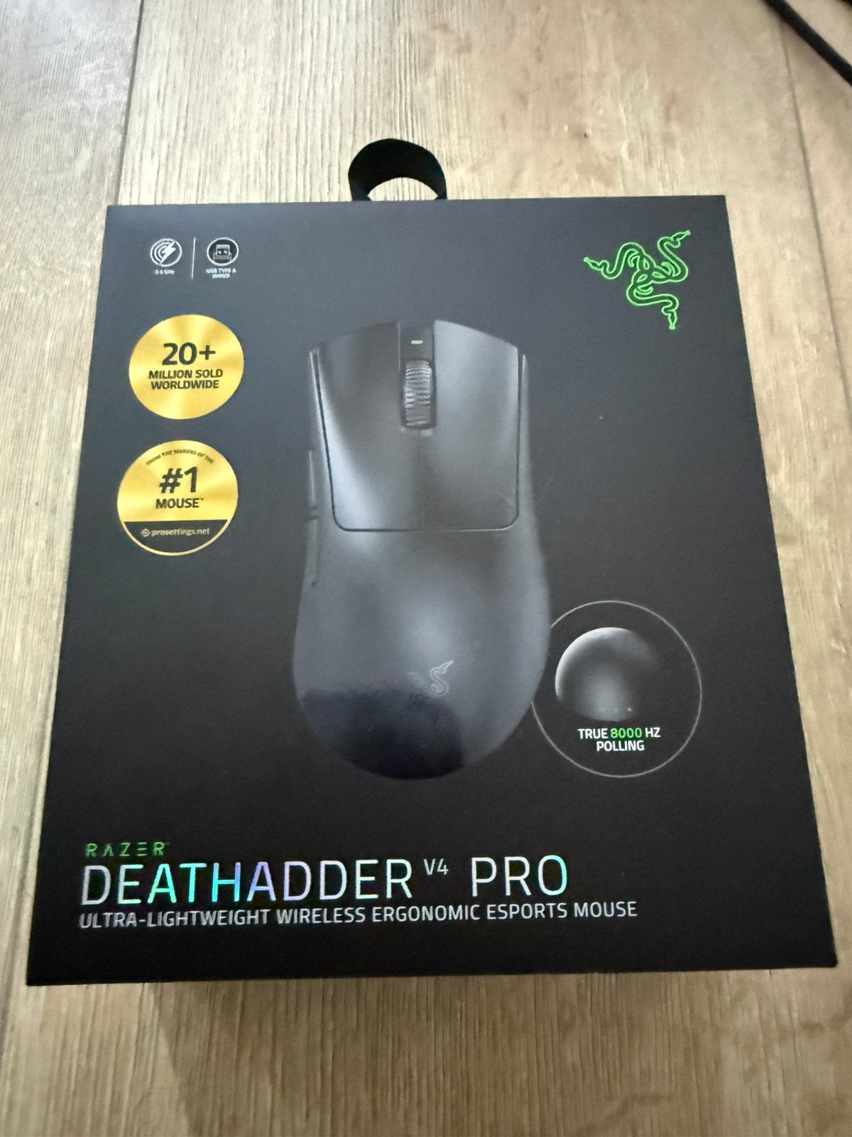 Razer DeathAdder V4 Pro, Ophalen, Rechtshandig, Muis, Gaming muis