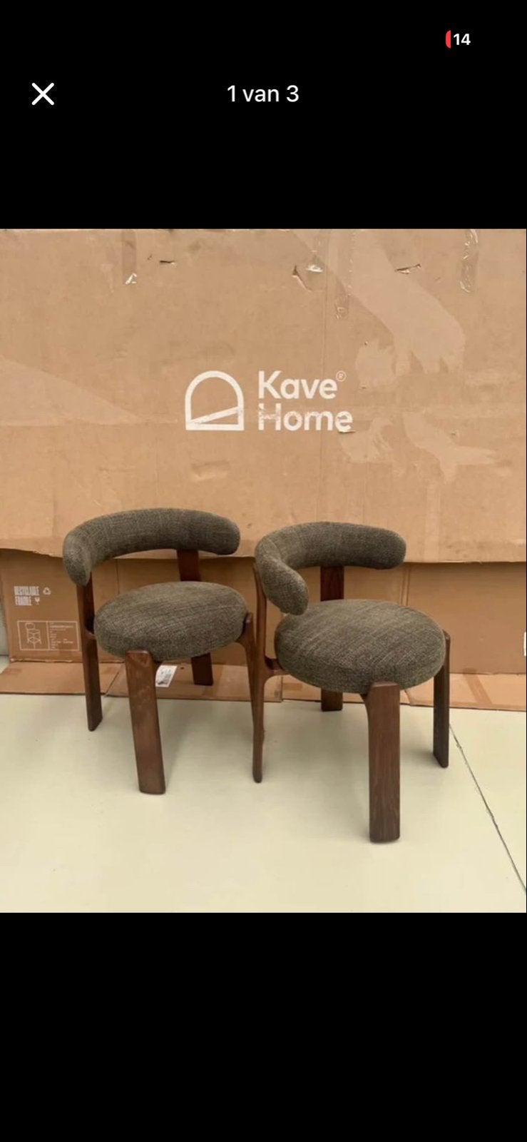 Kave Home stoelen - 2 stuks - Antwerpen, Ophalen, Twee, Overige kleuren, Zo goed als nieuw