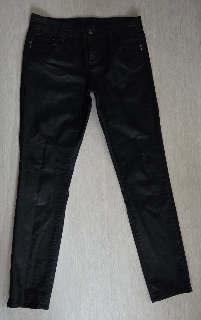 Nette dames broek, maat 40, met glans. Taille 40 cm, Maat 38/40 (M), Zwart, Ophalen of Verzenden, Lang