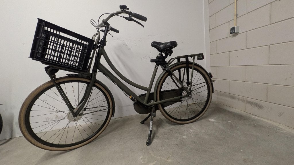 CORTINA damesfiets (Groen) - Kratje (zwart) - maat 50, Versnellingen, Zo goed als nieuw, 50 tot 53 cm, Trommelrem