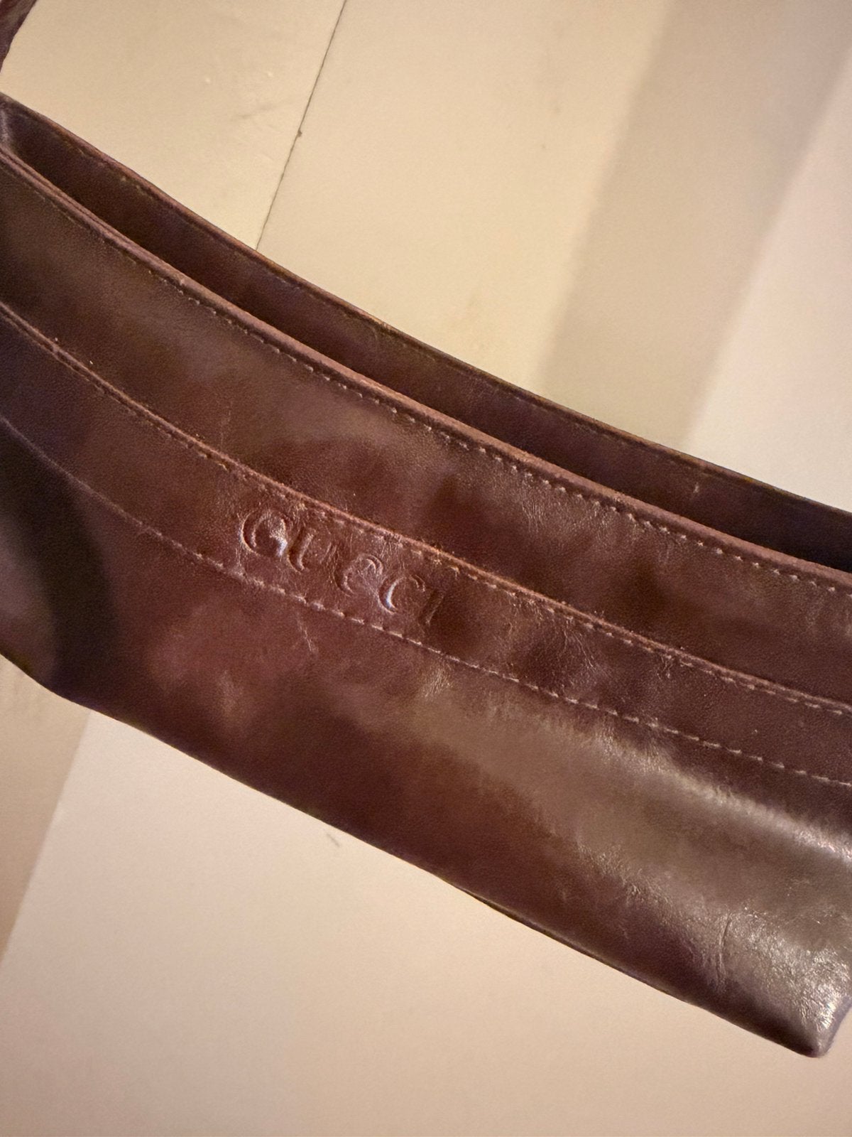 Gucci tasje bruin, Ophalen, Zo goed als nieuw, Bruin