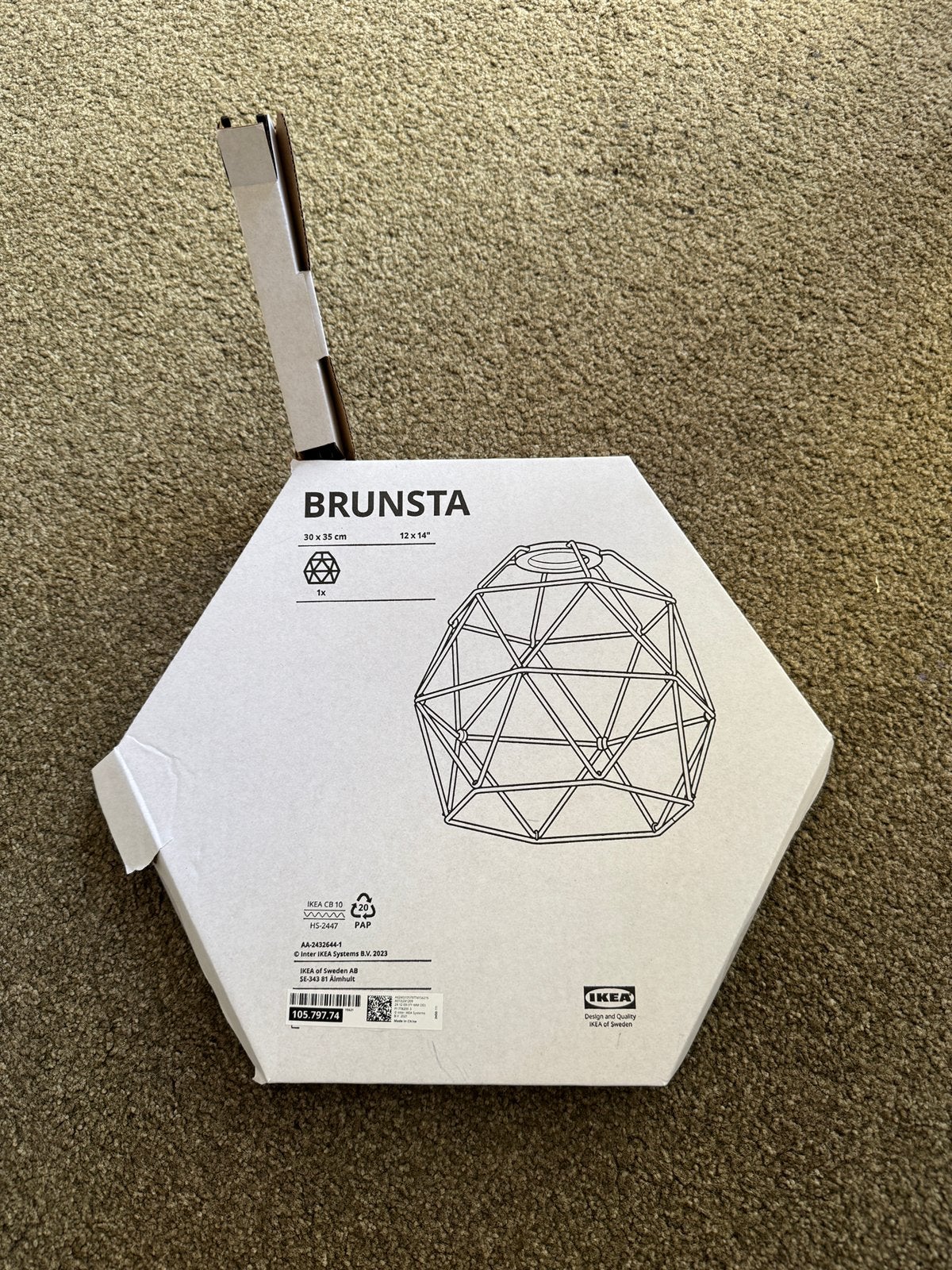 Ikea hang lamp en lichtbol, Ophalen of Verzenden, Nieuw