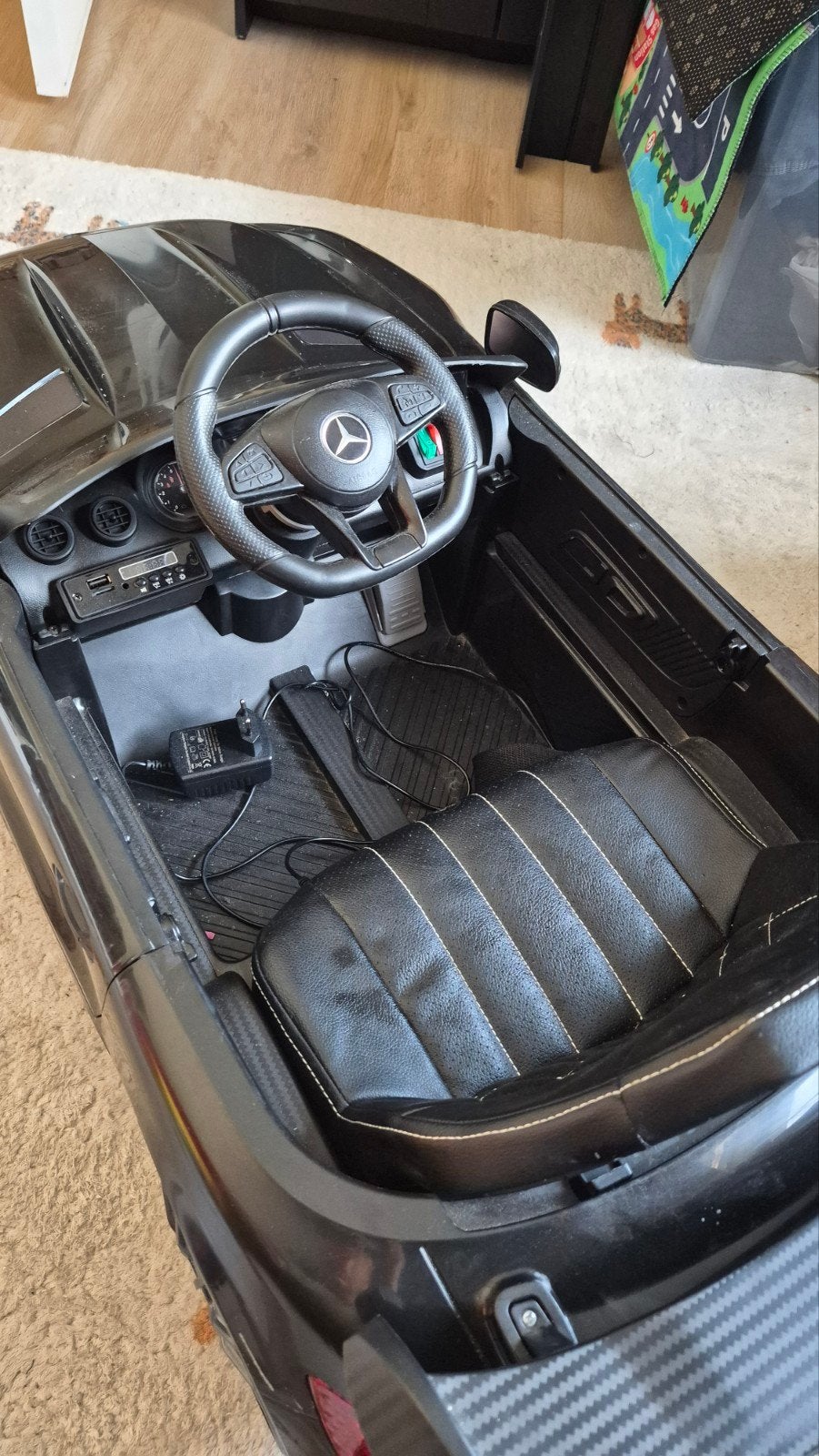 Elektrische kinderauto Mercedes-AMG GT R - Zwart, Gebruikt
