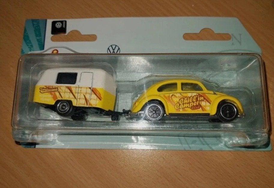 Volkswagen VW Kever Beetle & Caravan Eriba Puck Majorette, Ophalen of Verzenden, Nieuw, Auto