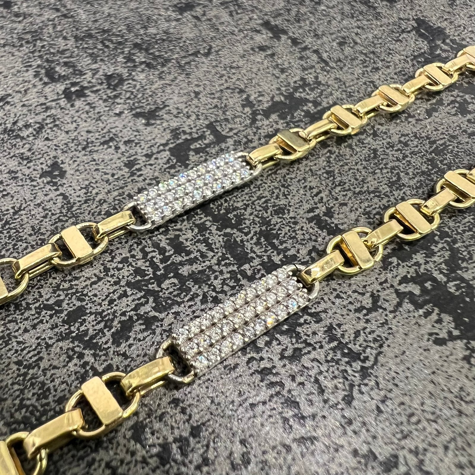 14k gouden ketting kingsley schakel italy, Ophalen of Verzenden, Zo goed als nieuw, Goud