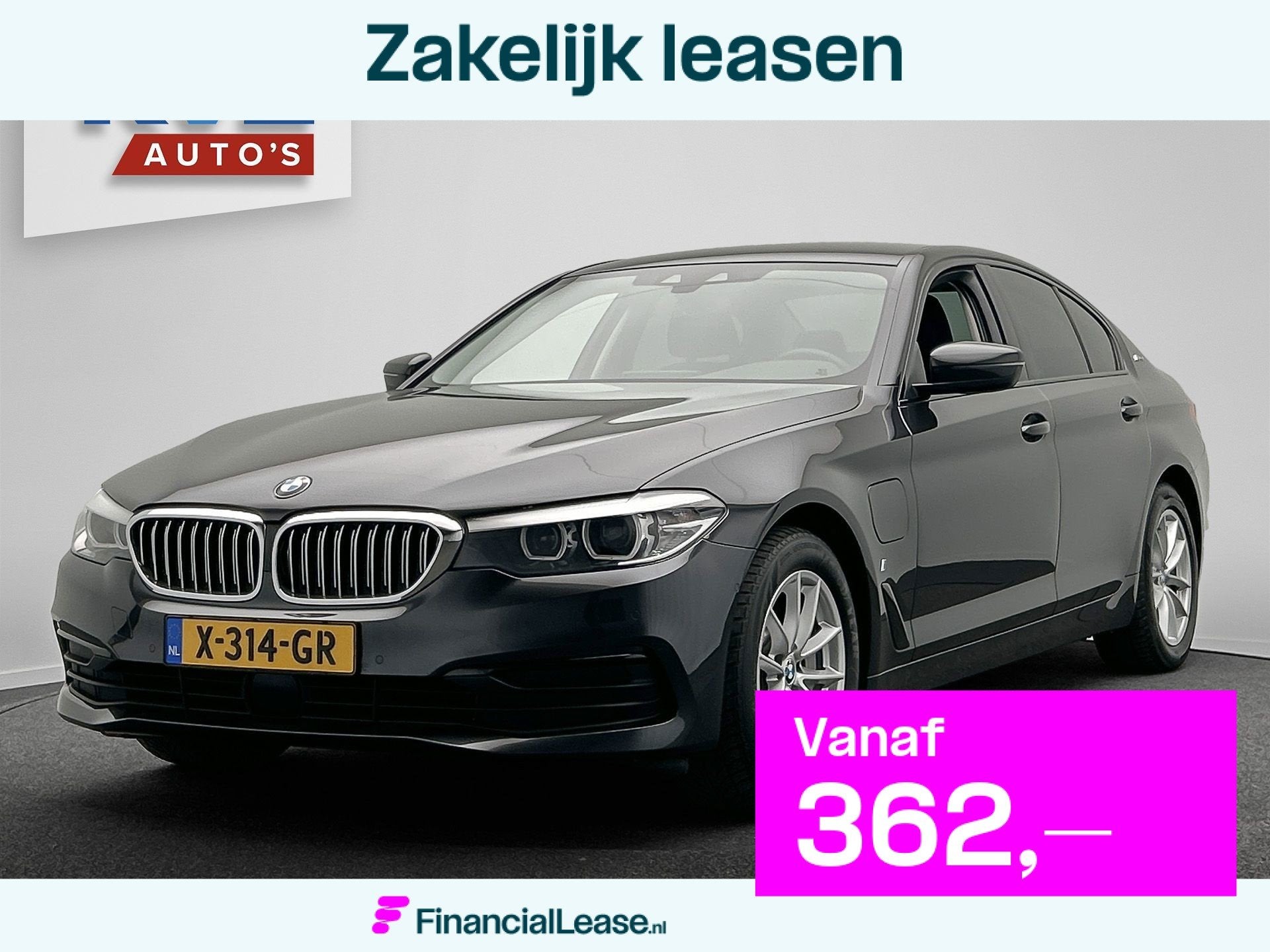 BMW 5-serie 530e iPerformance High Executive Leder Adaptieve, Auto's, BMW, Bedrijf, Lease, Financial lease, 5-Serie, ABS, Achteruitrijcamera