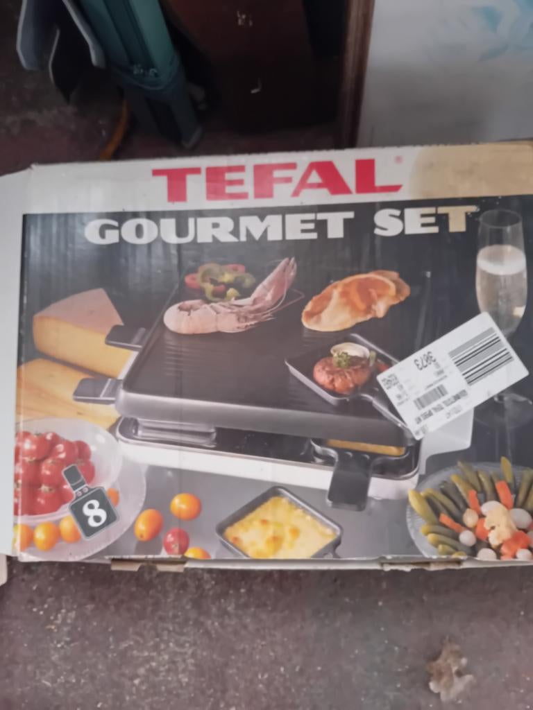 Tefal Gourmet Set Raclette Grill voor 8 personen, Witgoed en Apparatuur, Gourmetstellen, Ophalen of Verzenden, Zo goed als nieuw