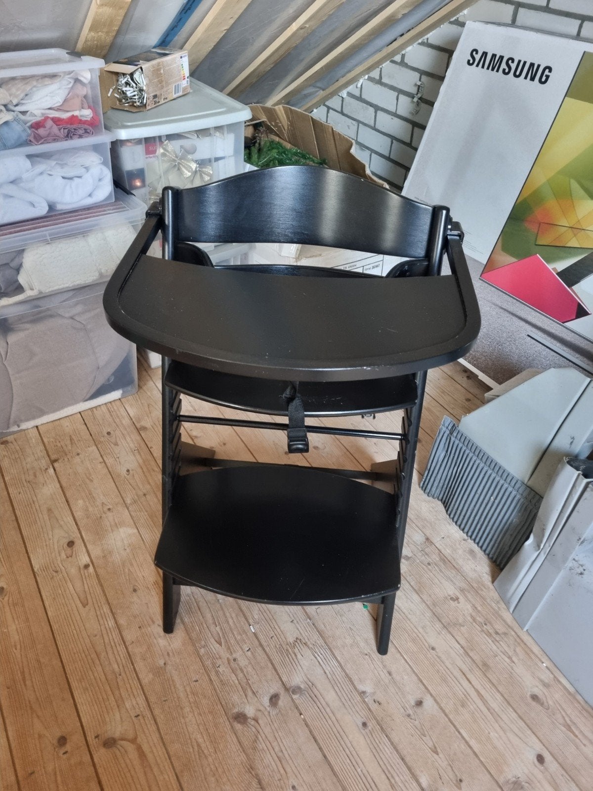 TWF Boris kinderstoel/ meegroeistoel in de kleur zwart, Ophalen