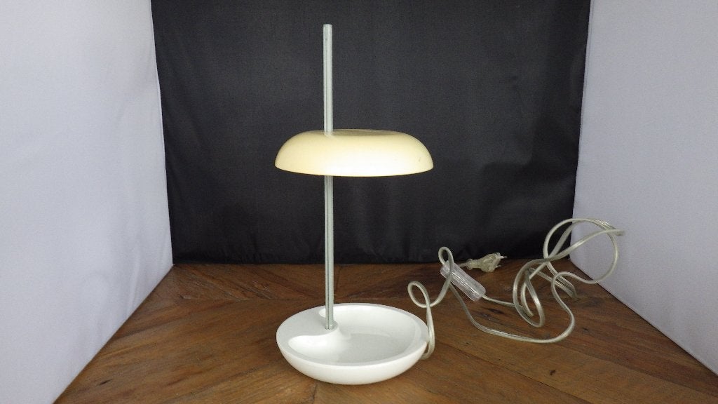witte Ikea Lekaryd jaren '80 tafellamp, Gebruikt, Vintage, Meerkleurig, Ophalen of Verzenden
