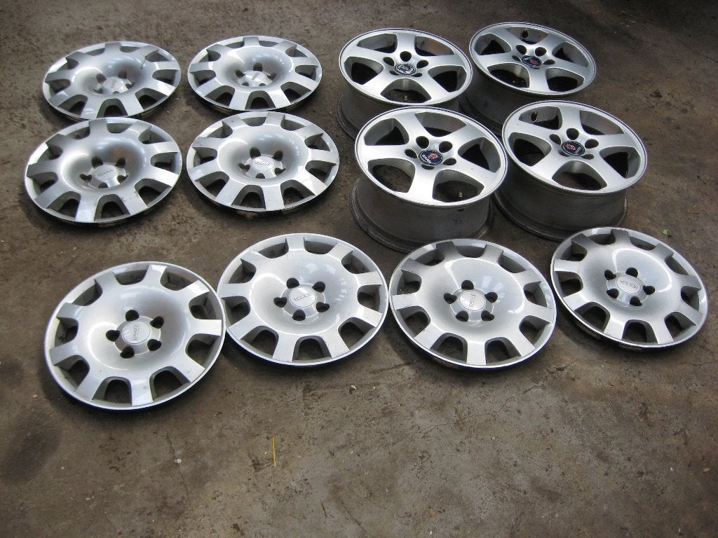 Diverse wieldoppen Saab 9-3, 15/16 inch., Auto diversen, Wieldoppen, Ophalen of Verzenden, Gebruikt