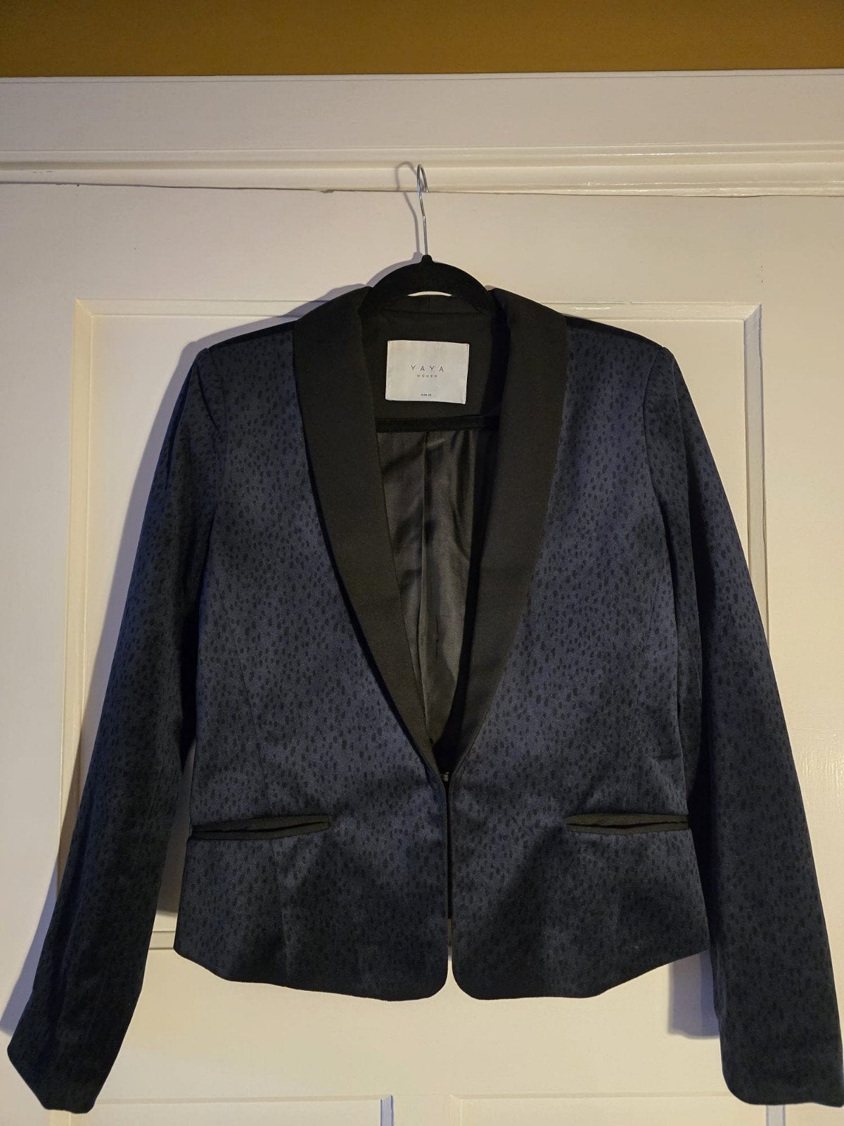 Zwart-blauwe blazer - Yaya Woman - maat 36, Blauw, Ophalen of Verzenden, Zo goed als nieuw, Yaya