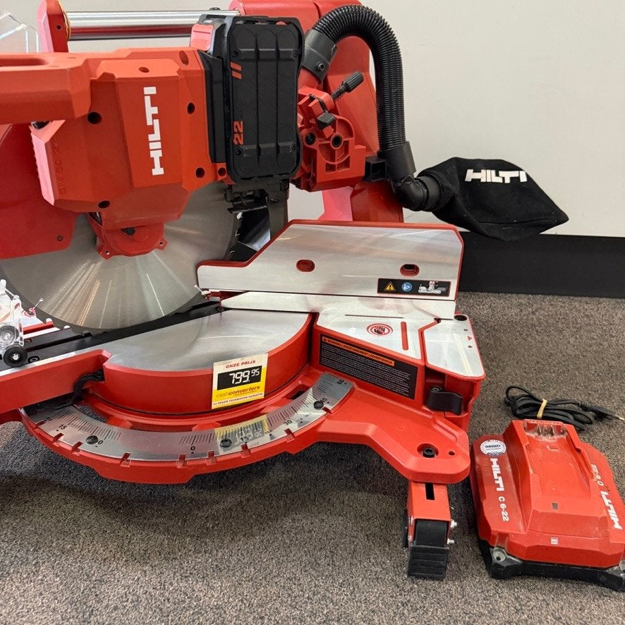 Hilti SM 60-22 snoerloze verstekzaag | accu+adapter | 415460, Doe-het-zelf en Verbouw, Gereedschap | Zaagmachines, Gebruikt, Afkortzaag