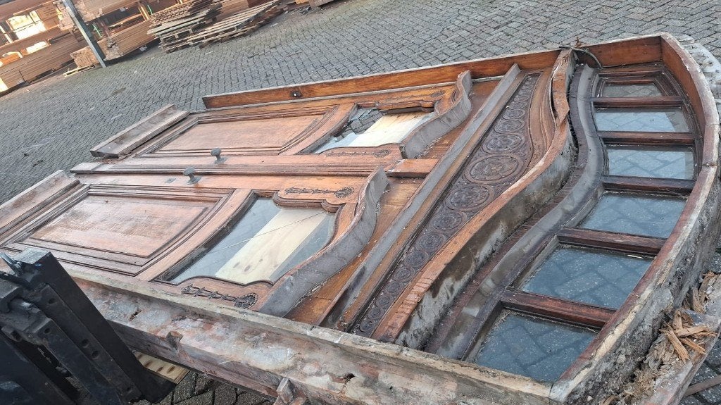 dubbele prachtige oude historische deur – unieke eyecatcher!, Ophalen, Gebruikt, Buitendeur, Glas
