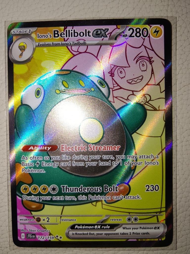 Iono's Bellibolt ex 172/159 Pokémon kaart, Ophalen of Verzenden
