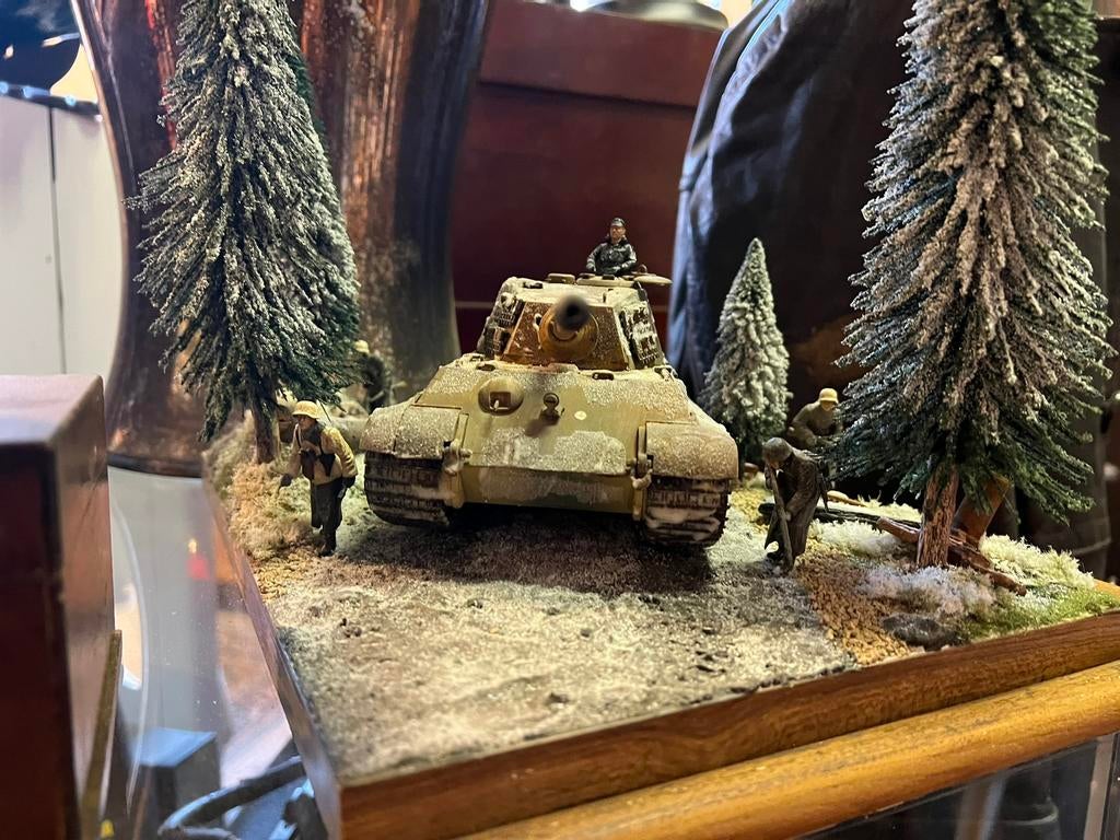 Prachtige winter WO2 diorama tank, Ophalen, Zo goed als nieuw, 1:35 tot 1:50, Nvt