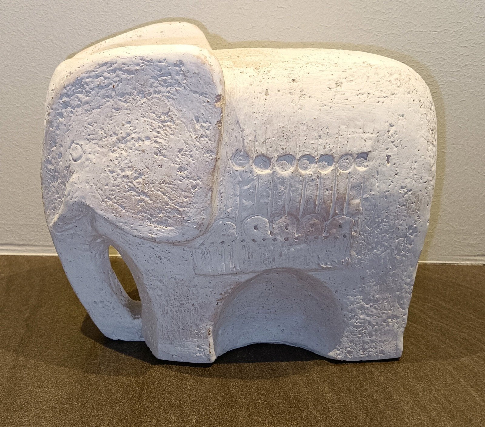 zwaar aardewerk Olifant Sculptuur, Ophalen of Verzenden, Beeld, Handgemaakt, Zoogdier