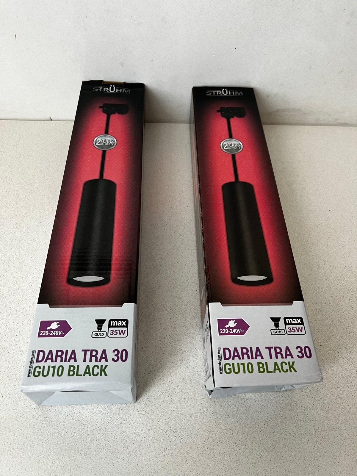 STRÜHM DARIA TRA 30 GU10 Zwart - Tracklight (2 stuks), GU10, Overige typen, Nieuw, Overige merken