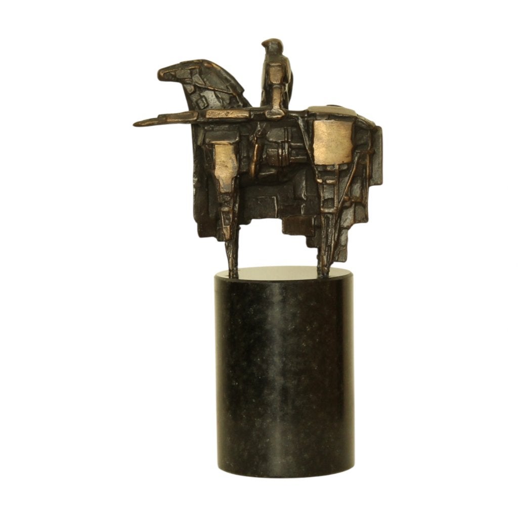 BRONZEN BEELD Eric Claus DE WACHTER NEDERLANDSCHE BANK 1990, Ophalen of Verzenden, Brons, Beeld