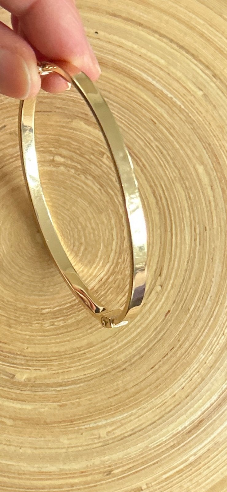 Gouden armband 585 bangle, Ophalen of Verzenden, Zo goed als nieuw, Goud