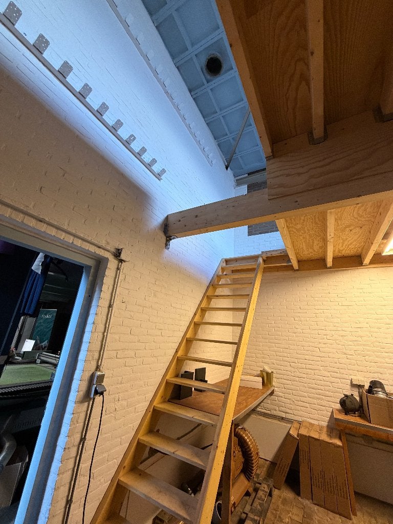 Massief houten entresol / verdiepingsvloer / vide incl. trap, Ophalen, Nieuw