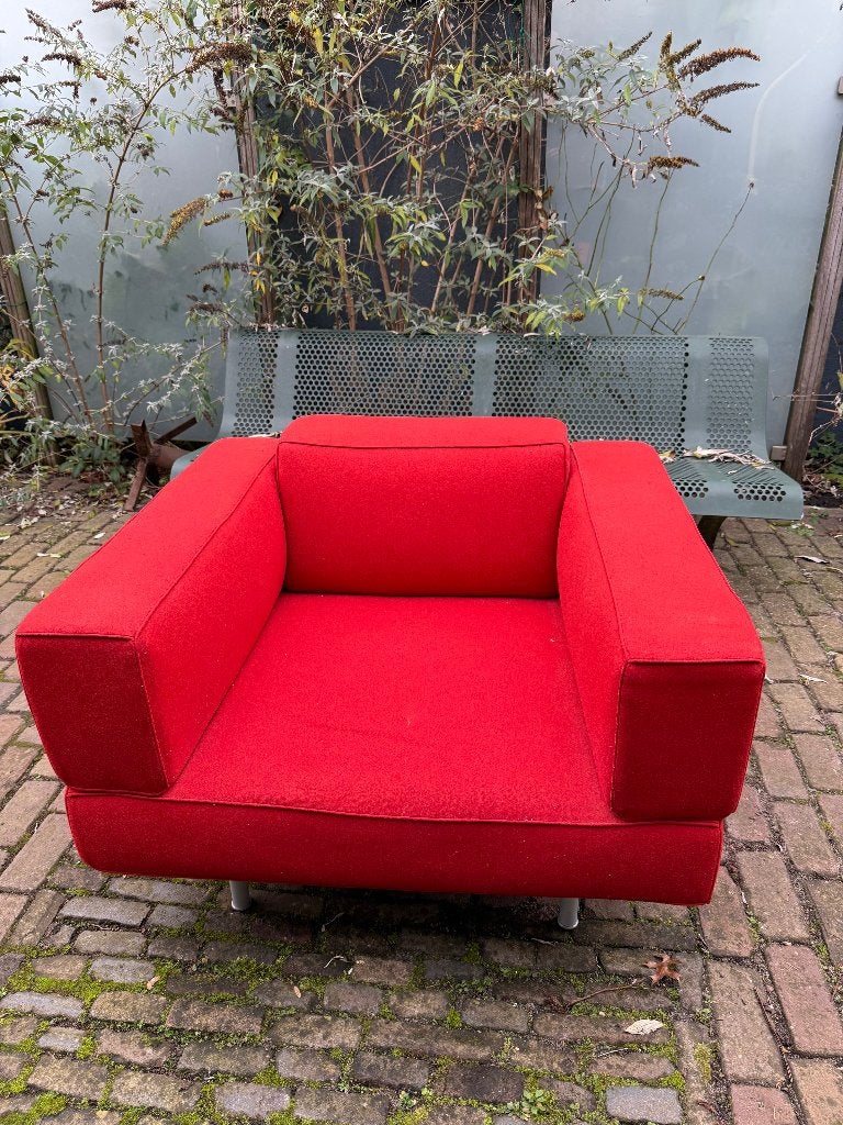 2x Cassina Reef Fauteuils Ferrari rood, Ophalen, Overige materialen, Zo goed als nieuw, 75 tot 100 cm