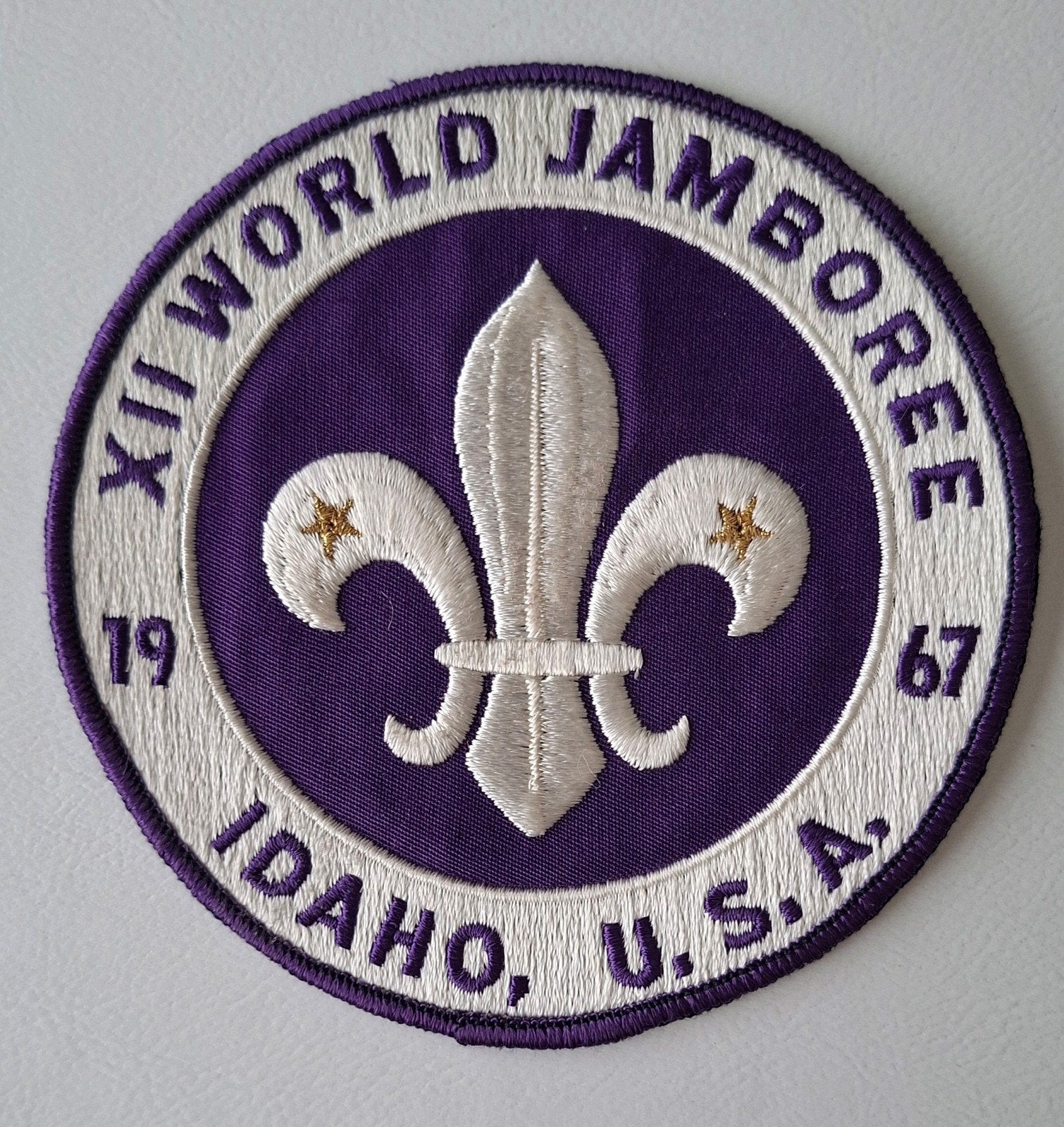 Wereld Jamboree 1967 backpatch 13 cm, Ophalen of Verzenden, Zo goed als nieuw, Embleem, Speld of Insigne