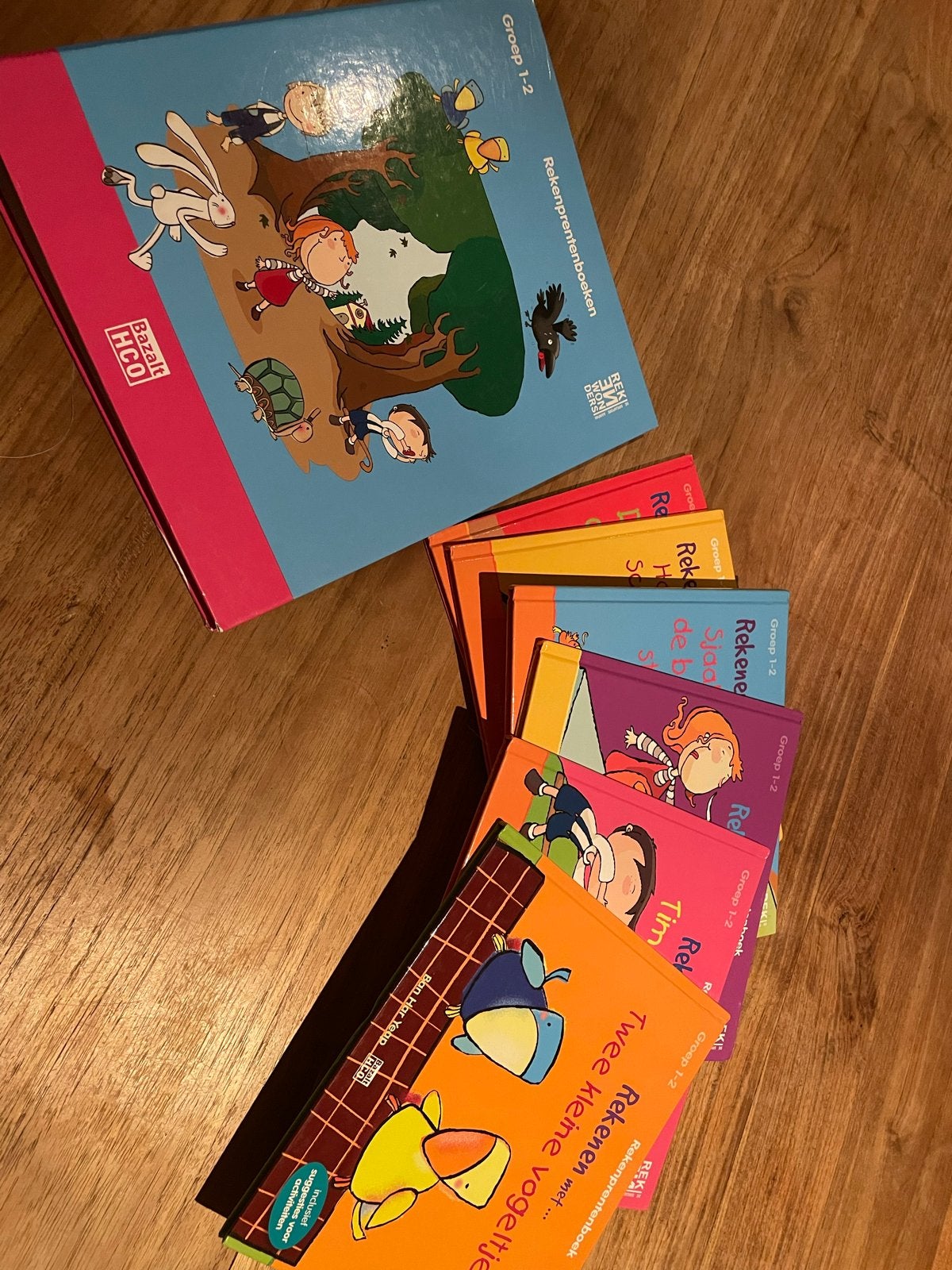 Bazalt Rekenprentenboeken - 6 boeken incl. handleiding, Boeken, Ophalen of Verzenden, Zo goed als nieuw