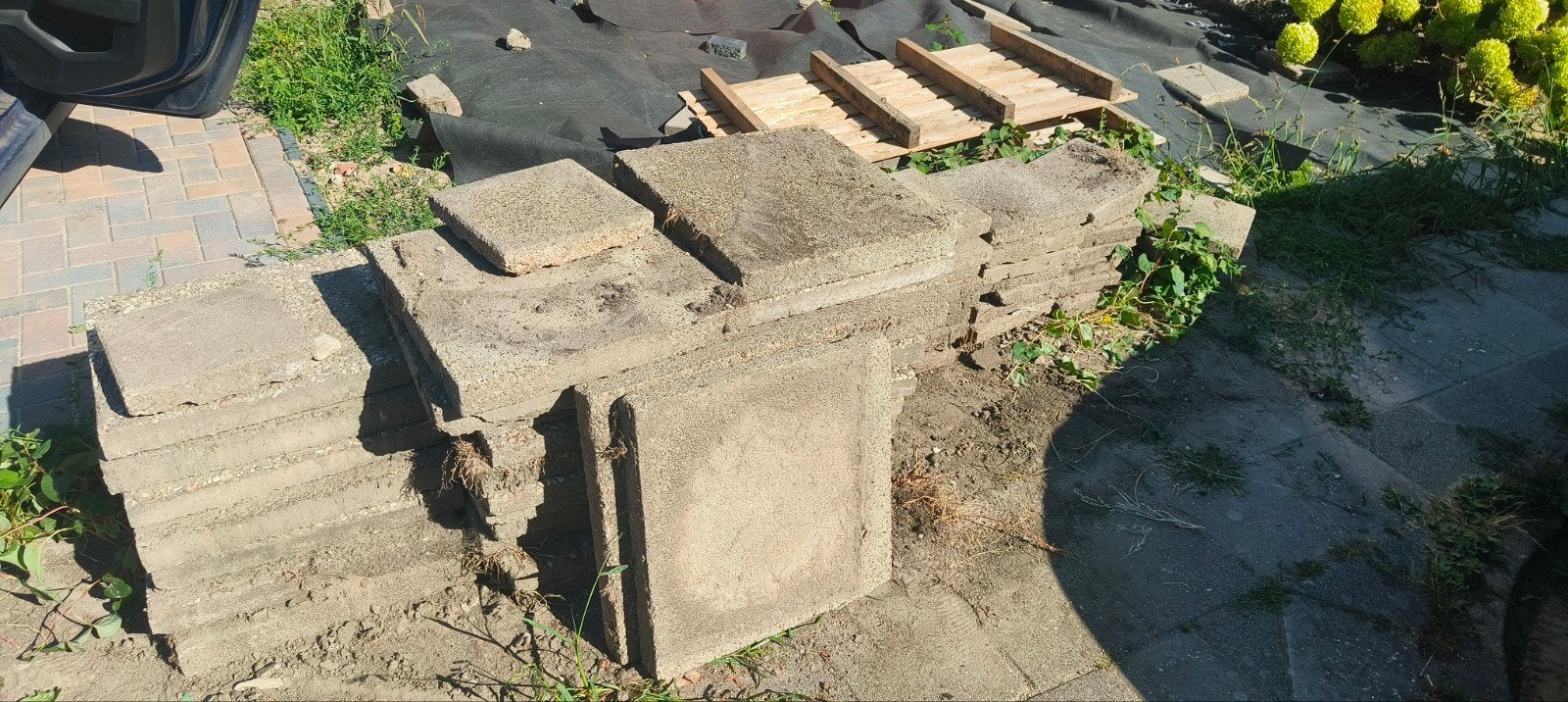 Grindtegels en 30x30 stoeptegels GRATIS, Ophalen, Gebruikt, Grijs