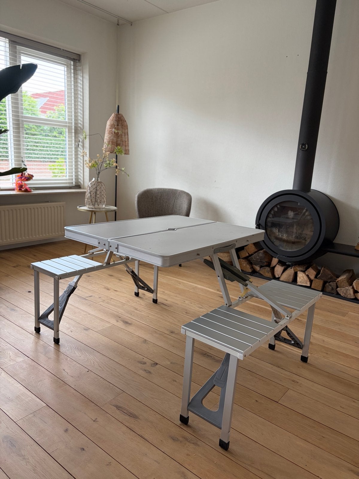 BO CAMP KAMPEER- PICKNICKTAFEL FAMILY TAFEL ALUMINIUM, Ophalen, Gebruikt, Campingtafel