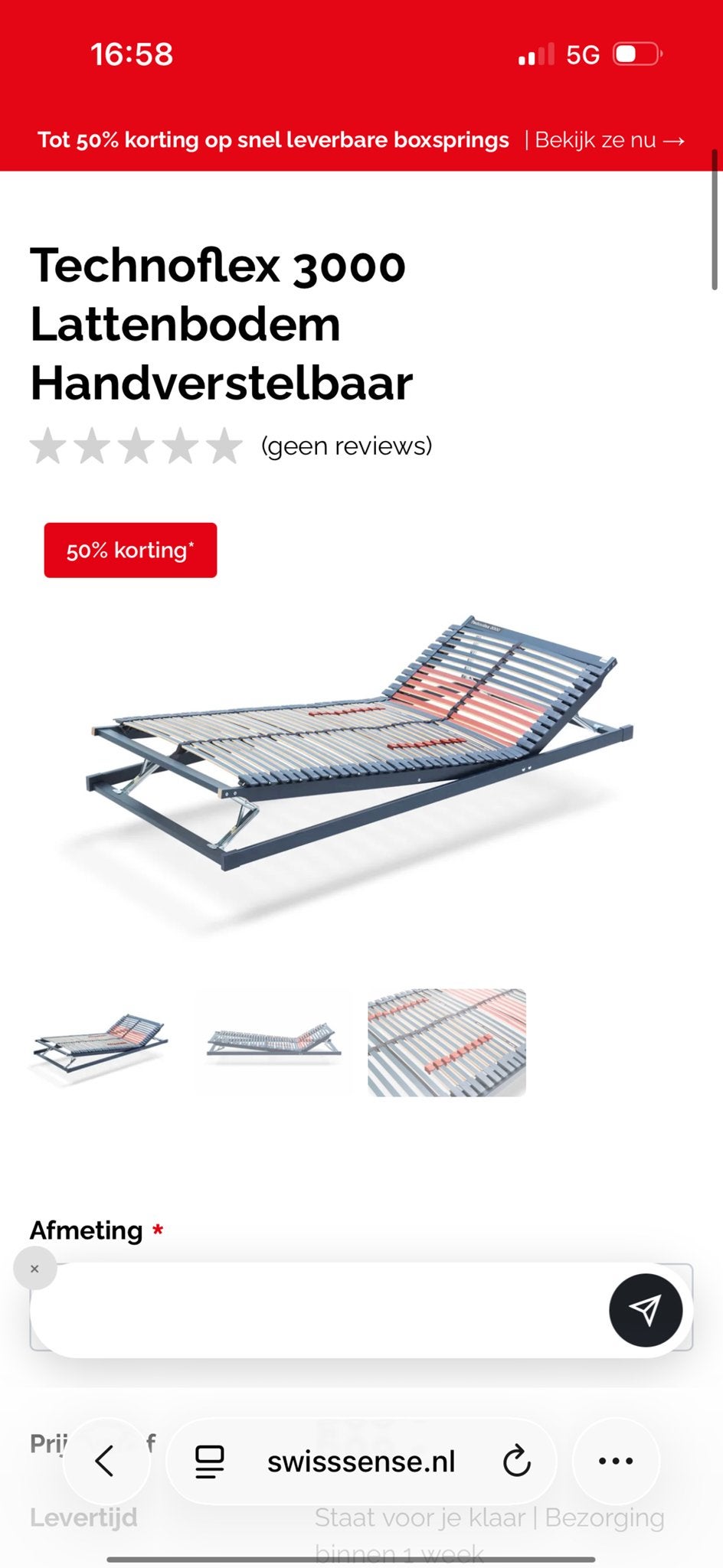 Swiss Sense lattenbodem 2x 100x200 cm handmatig verstelbaar, Eenpersoons, Ophalen of Verzenden, Bedbodem, 200 cm