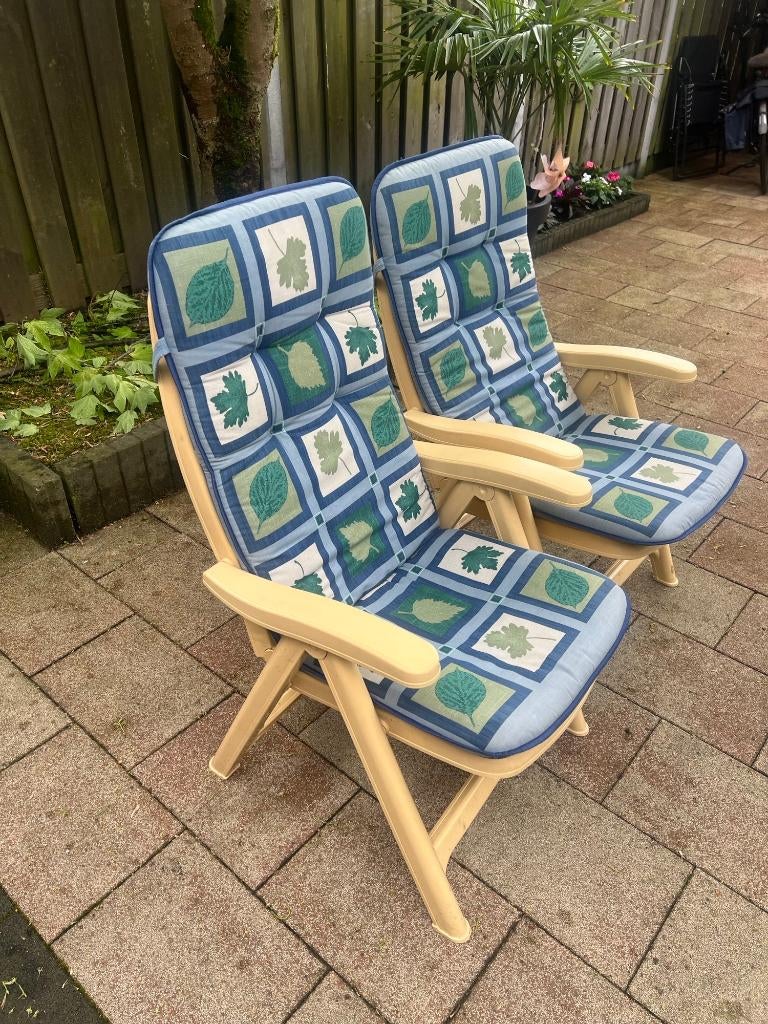 tuinstoelen, Ophalen, Zo goed als nieuw, Kunststof, Verstelbaar