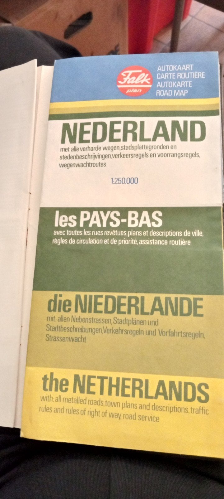 Falk Autokaart Nederland 1:250.000 - Wegenkaart, Gelezen, Ophalen of Verzenden, Landkaart, 1800 tot 2000