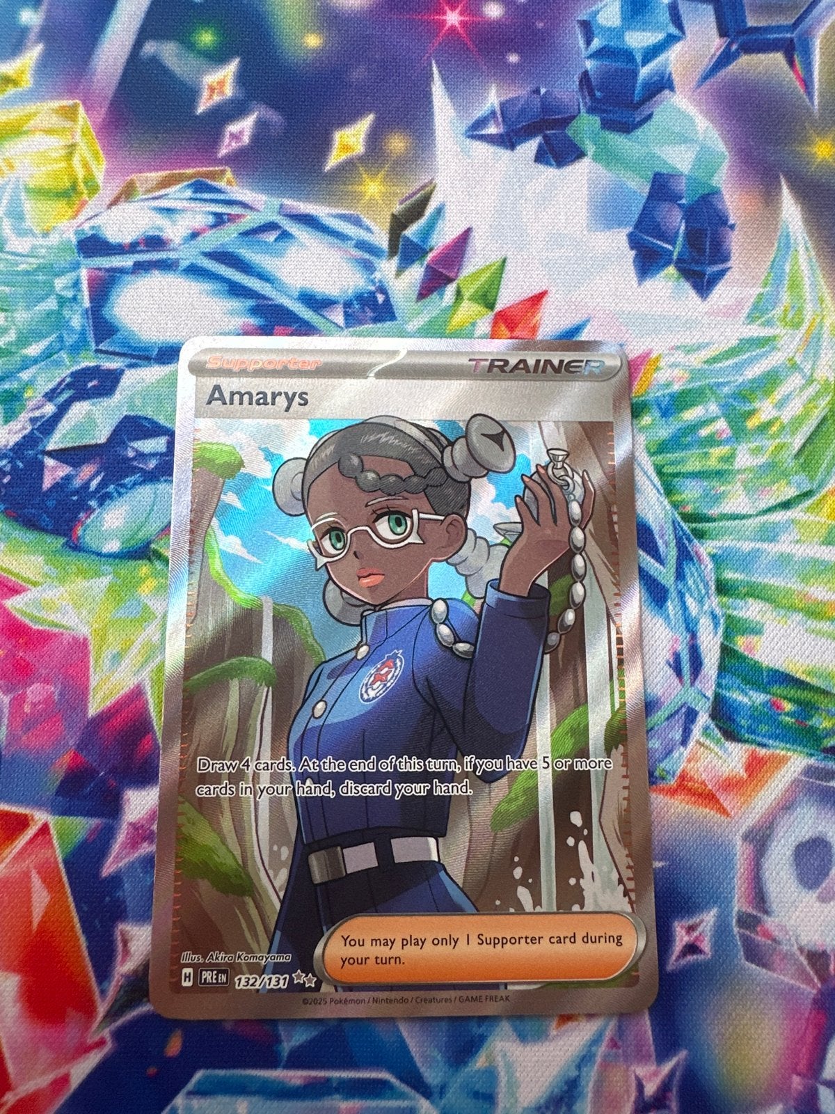 Amarys 132/131 Prismatic Evolution Pokémon Kaart, Ophalen of Verzenden, Zo goed als nieuw, Losse kaart, Foil