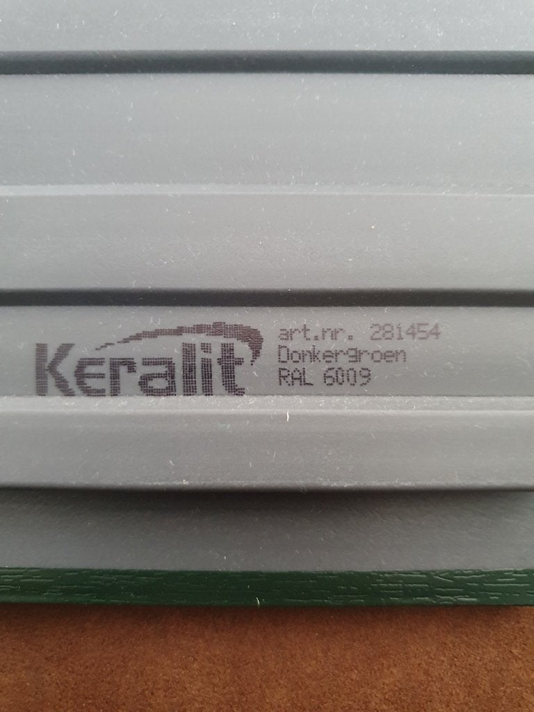 GEZOCHT keralit ral 6009 donkergroen 143mm, Ophalen, Nieuw