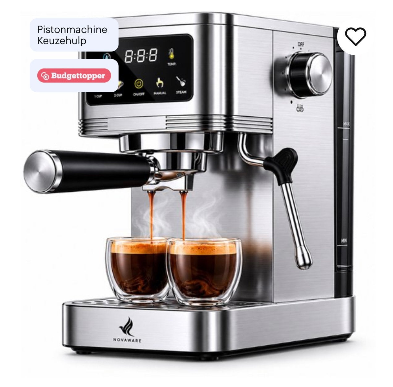 Novaware espresso machine, Witgoed en Apparatuur, Ophalen, Zo goed als nieuw, Espresso apparaat