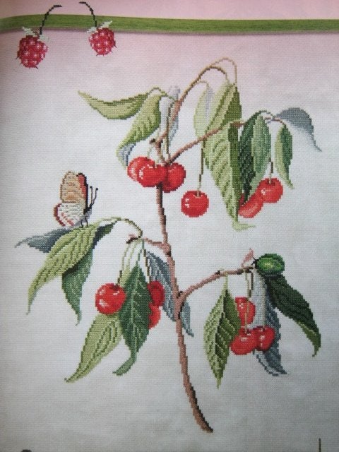 Borduurpatroon  Kersen en Kolibrie nr 5962, Verzenden, Nieuw, Handborduren, Patroon