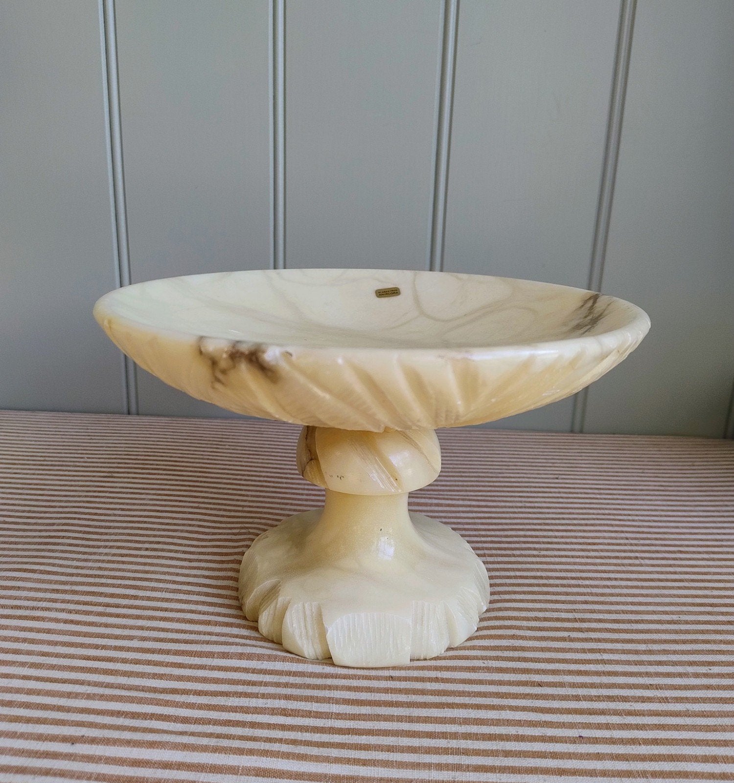 Prachtig! Vintage Alabaster schaal in zeer goede staat!, Ophalen of Verzenden